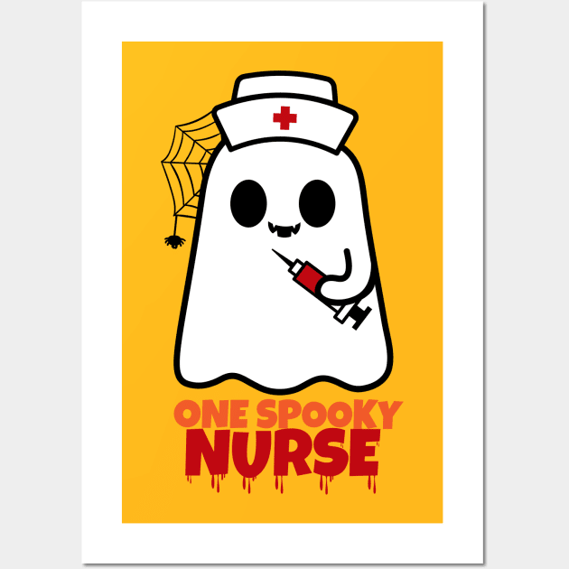 One Spooky Nurse Funny Wall Art by trendybestgift